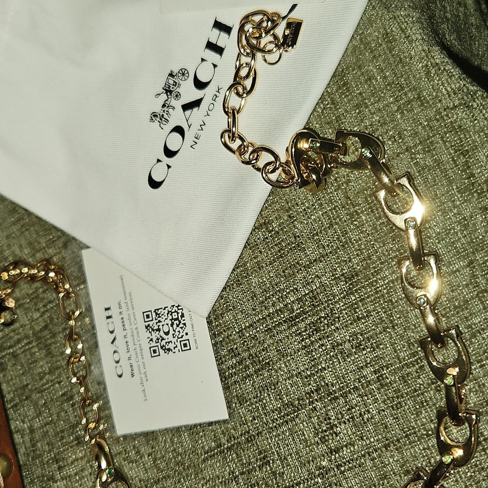 Coach Gold-Tone Chain Necklace - Picture 3 of 3